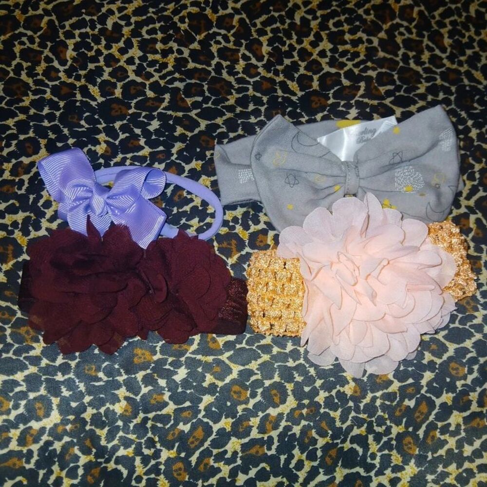 Cute Baby Headband/Bow Lot (4-Piece set)